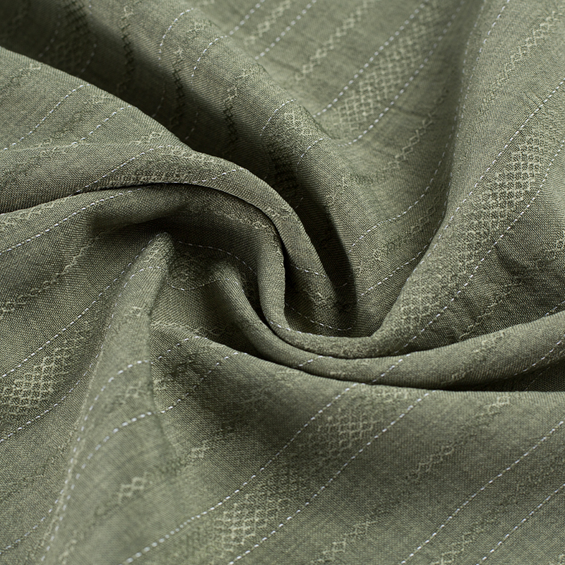 HY557-Rayon 136GSM 99% P 1% Rayon Diamond Tkanina Lyocell w paski o zmiennej grubości